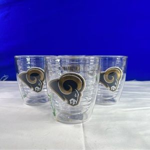 LA Rams Tervis 12 ounce official Tumbler Cups Qty 4 New No Lids